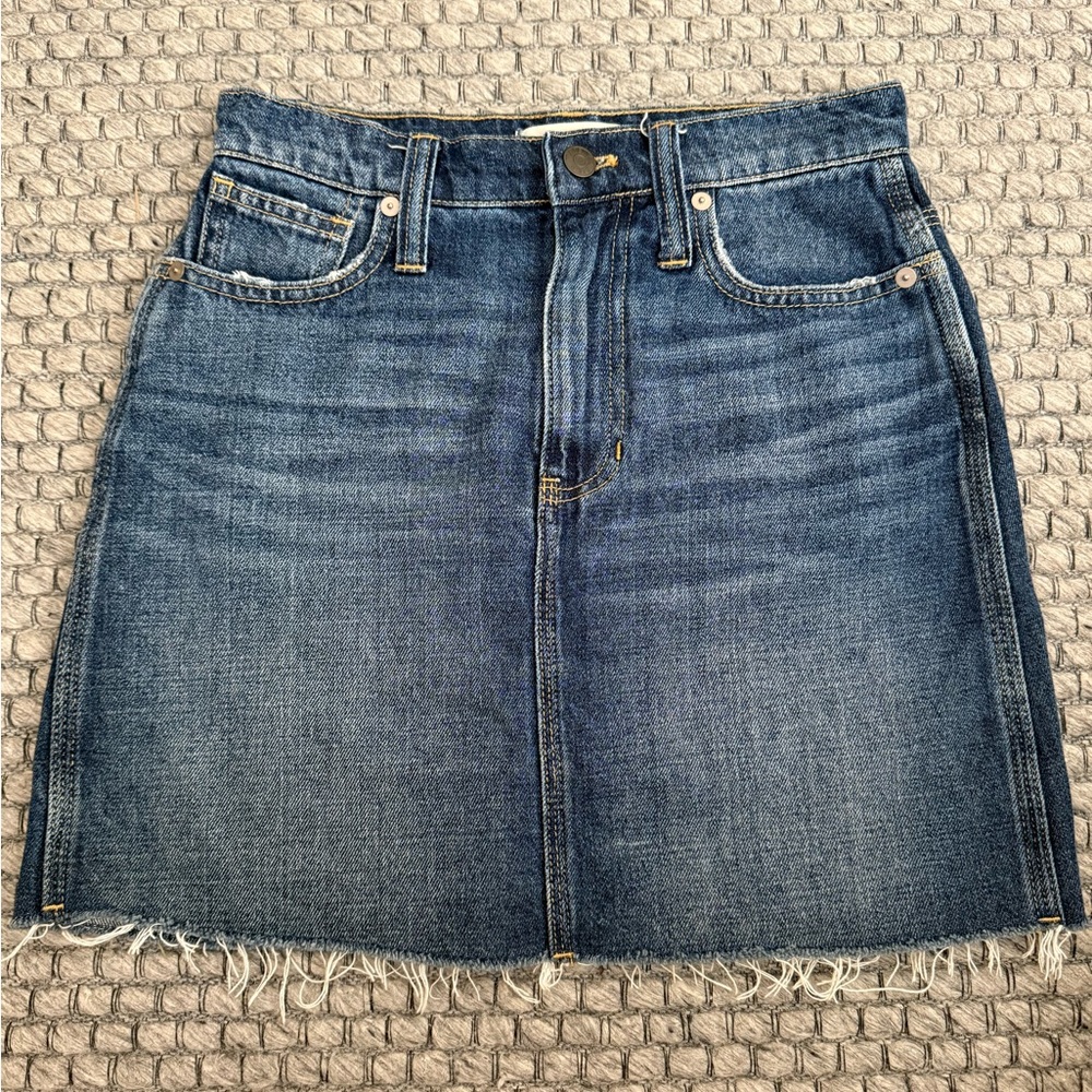 Madewell Dark Blue Denim Mini Skirt